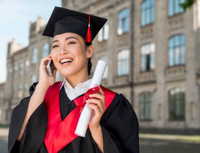 A Girl Talking On Phone from Abroad- Skybird International
